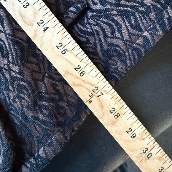 ROZ & ALI Sz L Velvet Burnout Witchcore Coat Black Bronze Gothic Dark Academia - Picture 4 of 11